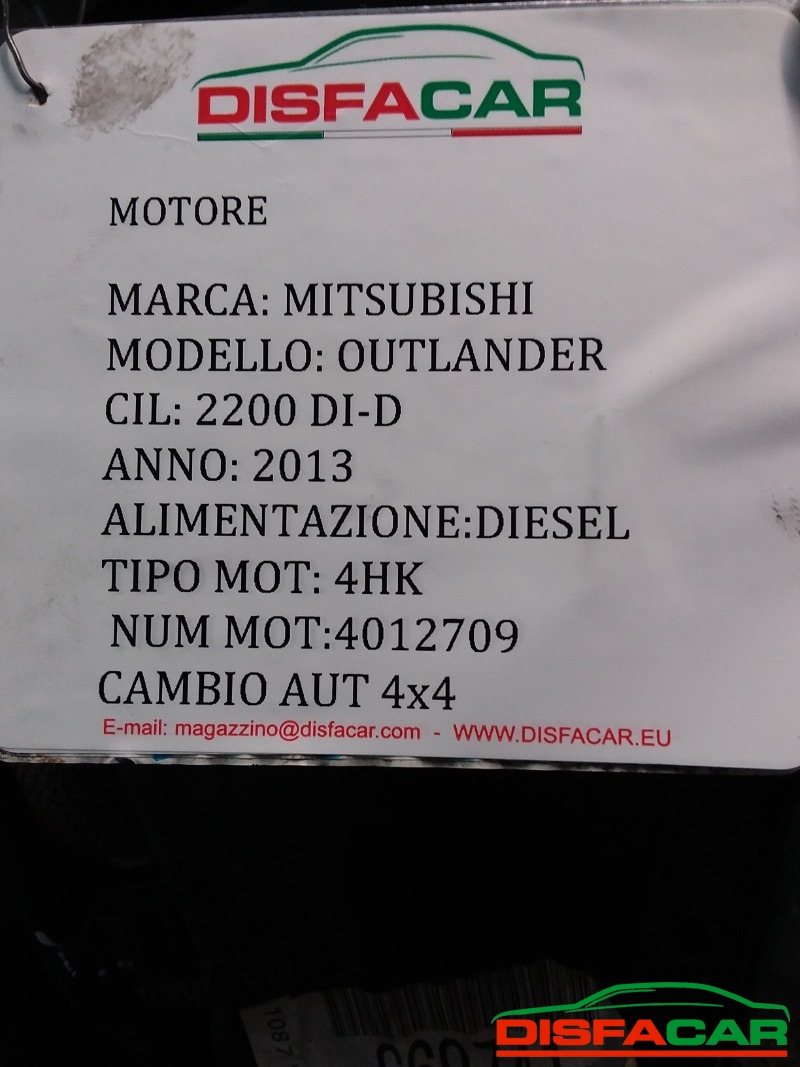 Motore usato Mitsubishi Outlander 2013, codice 4HK – foto 15 di 16