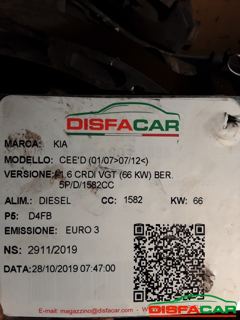 Cambio usato Kia cee'd 2007, codice D4FB – foto 8 di 9