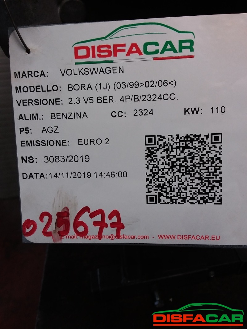 Motore usato Volkswagen Bora 1999, codice AGZ – foto 6 di 7