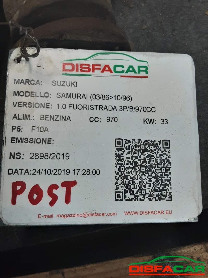 Differenziale posteriore usato Suzuki SAMURAI 1986, codice F10A – foto 10 di 11