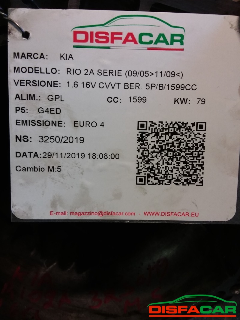 Cambio usato Kia Rio 2A SERIE 2005, codice G4ED – foto 12 di 13