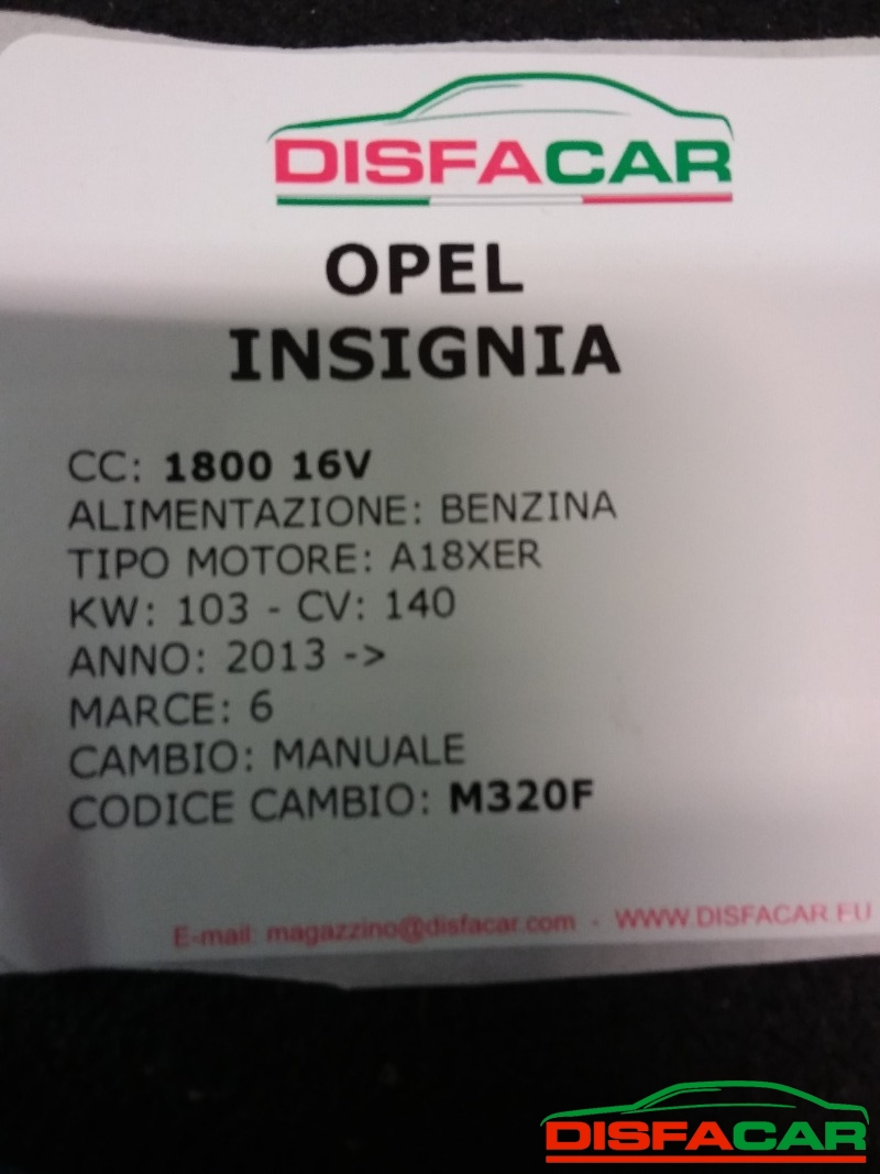 Cambio usato Opel Insignia 2013, codice A18XER – foto 8 di 9