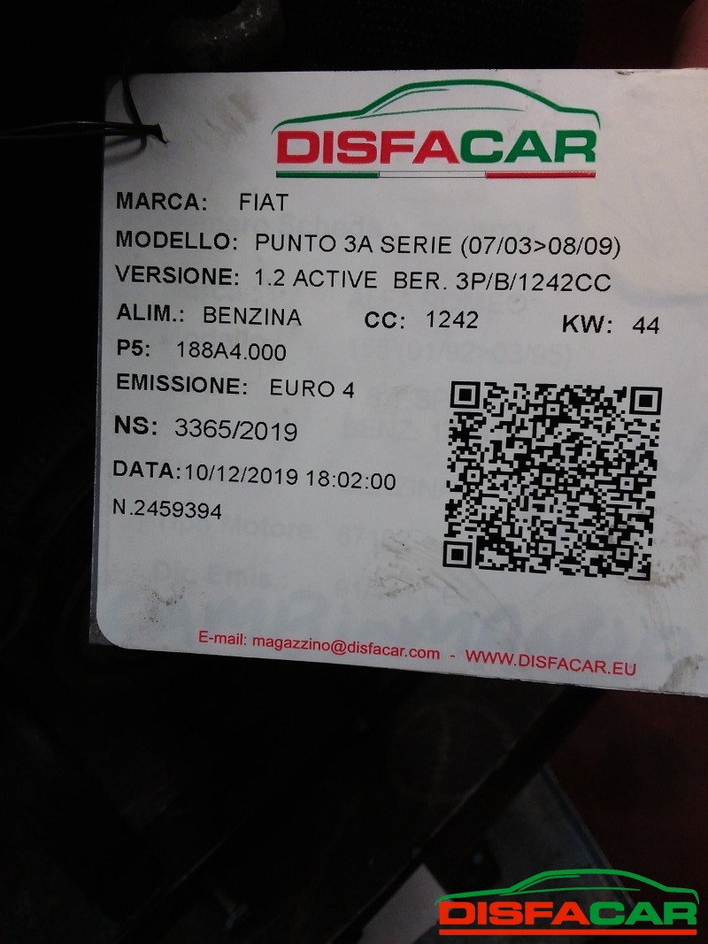 Motore usato Fiat Punto 3A SERIE 2003, codice 188A4000 – foto 10 di 11