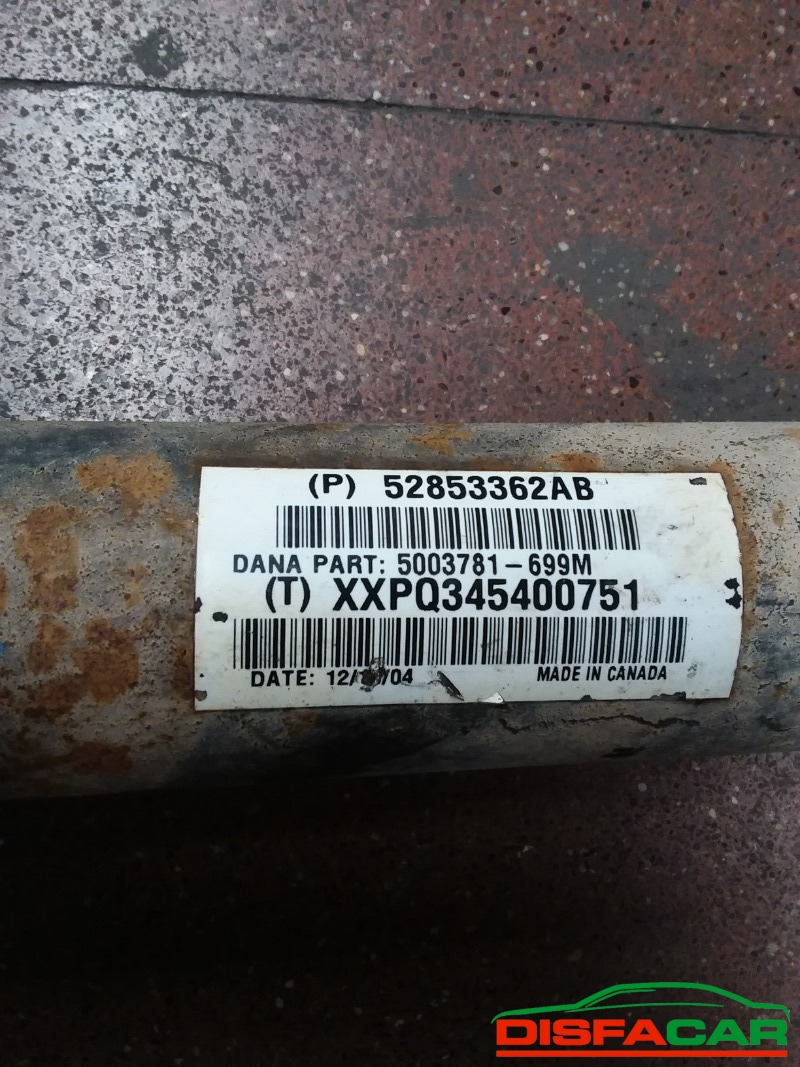 Albero di trasmissione usato Jeep Cherokee 3A SERIE 4X4 2004 – foto 9 di 10
