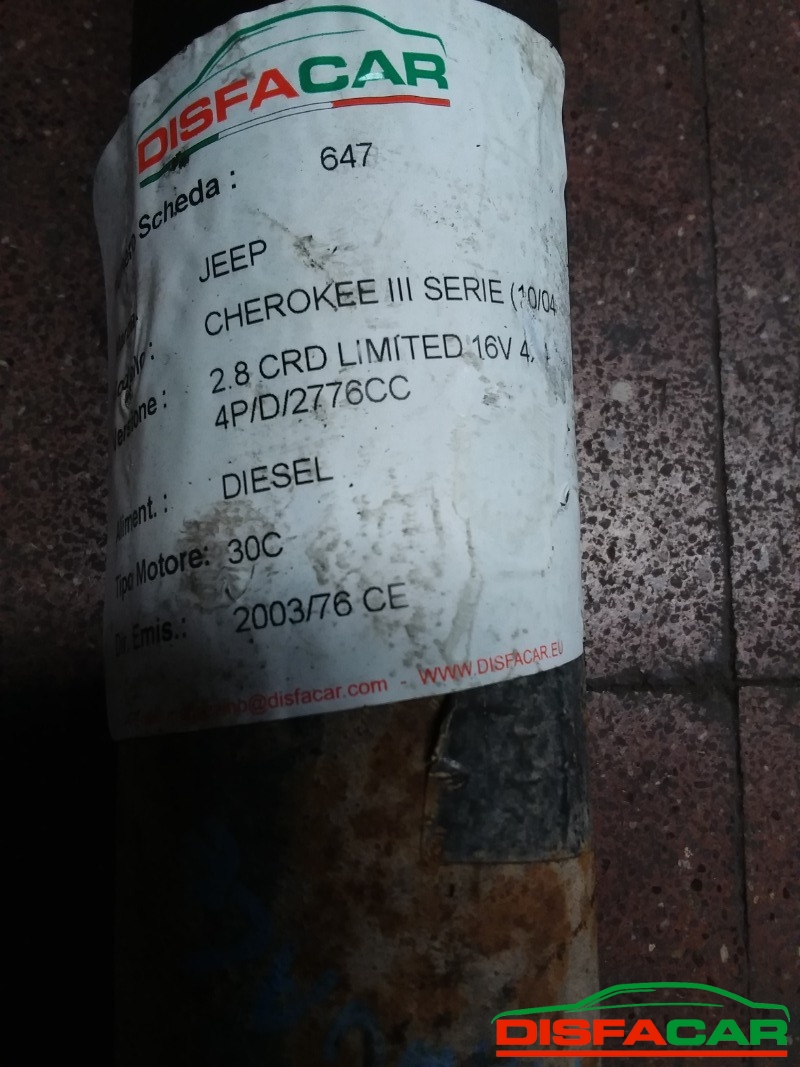 Albero di trasmissione usato Jeep Cherokee 3A SERIE 4X4 2004 – foto 10 di 10