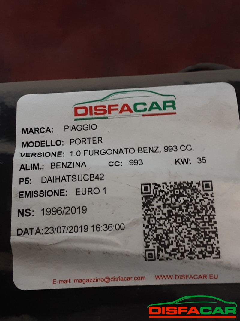 Serbatoio usato Piaggio Porter, codice DAIHATSUCB 42 – foto 5 di 5