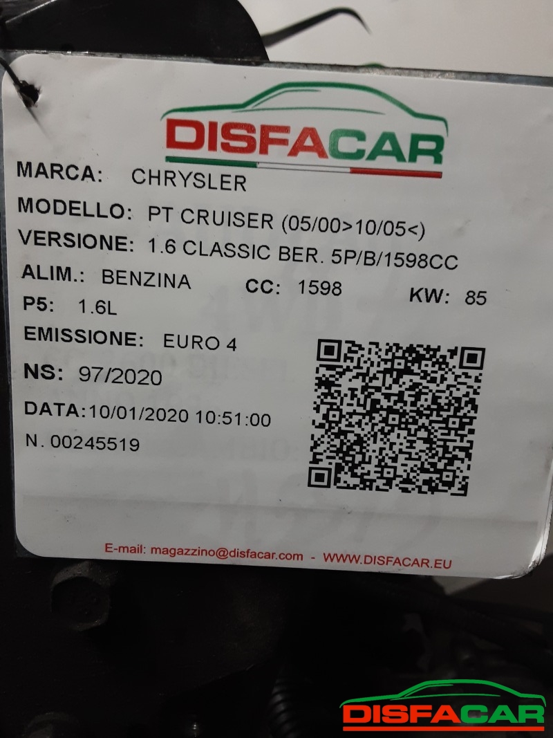 Motore usato Chrysler PT Cruiser 2000, codice 1.6L – foto 8 di 8