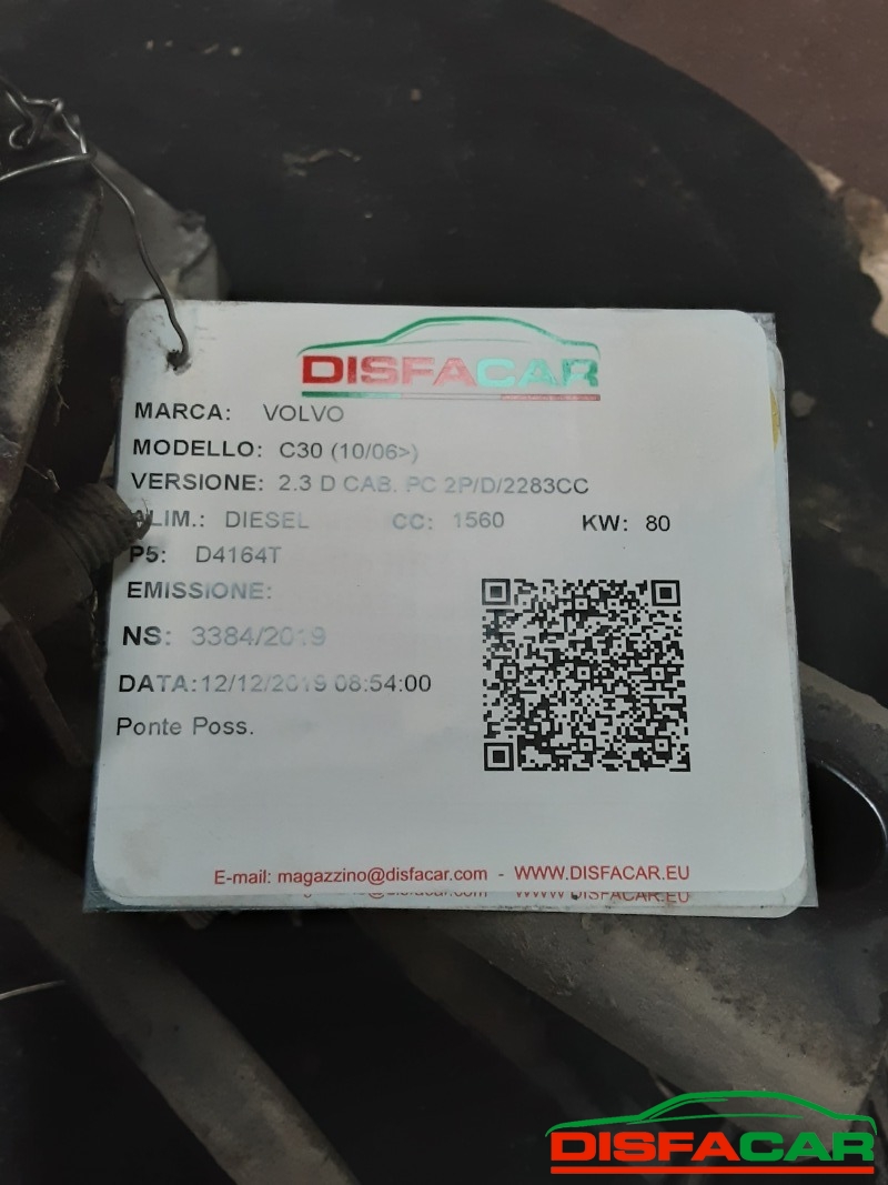 Assale posteriore usato Volvo C30 (MANCA PINZA SX VENDUTA MIRKO) 2006, codice D416T – foto 10 di 11
