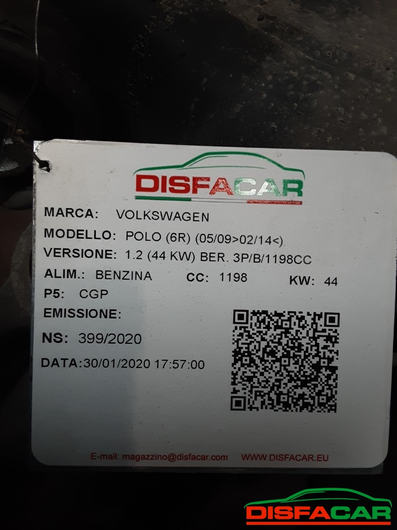 Assale posteriore usato Volkswagen Polo 6R 2010, codice AZQ – foto 5 di 5