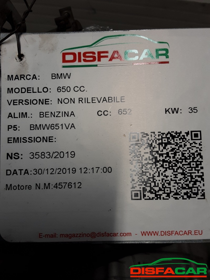 Motore usato BMW 650, codice BMW 651VA – foto 8 di 9