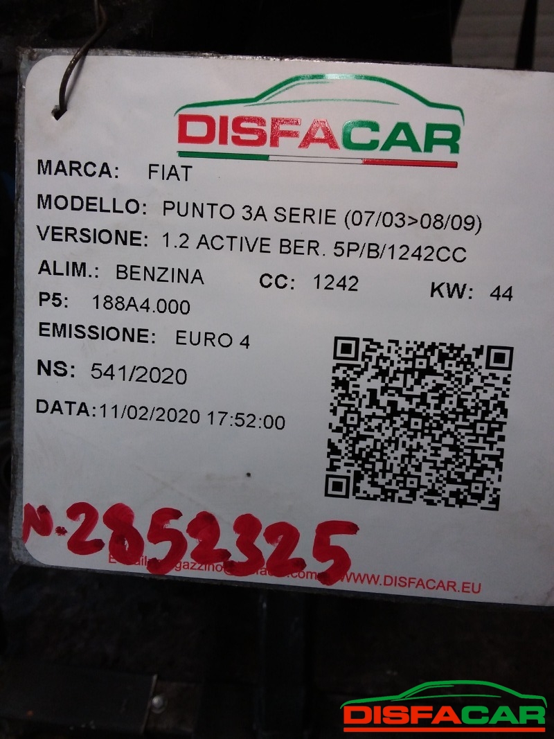 Motore usato Fiat Punto 3A SERIE 2003, codice 188A4000 – foto 9 di 10