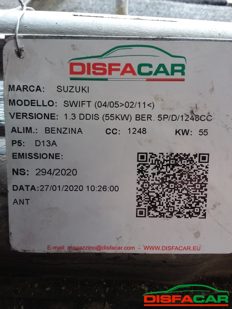 Telaietto anteriore usato Suzuki Swift 2005, codice D13A – foto 12 di 13