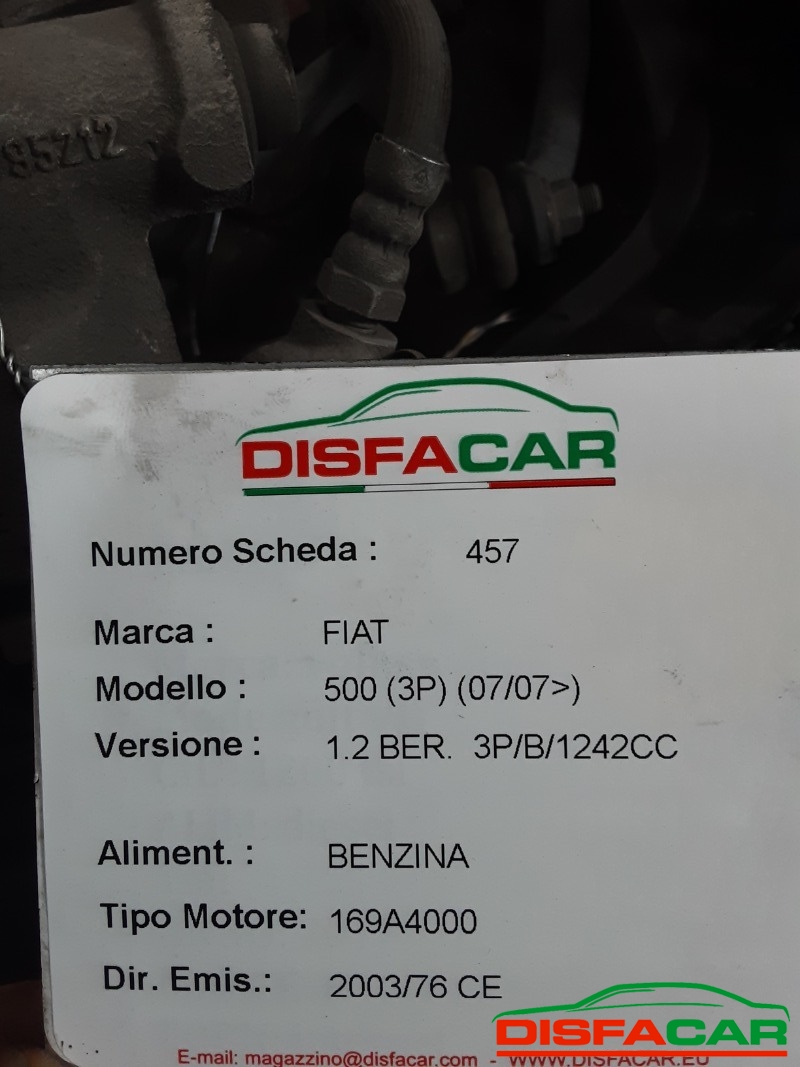 Telaietto anteriore usato Fiat 500 2007, codice 169A4000 – foto 8 di 9