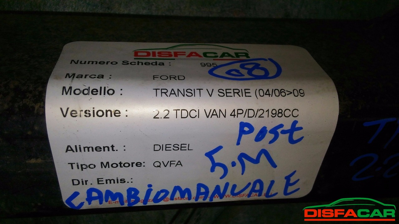 Assale posteriore usato Ford Transit 5A SERIE 2006, codice QVFA – foto 9 di 15