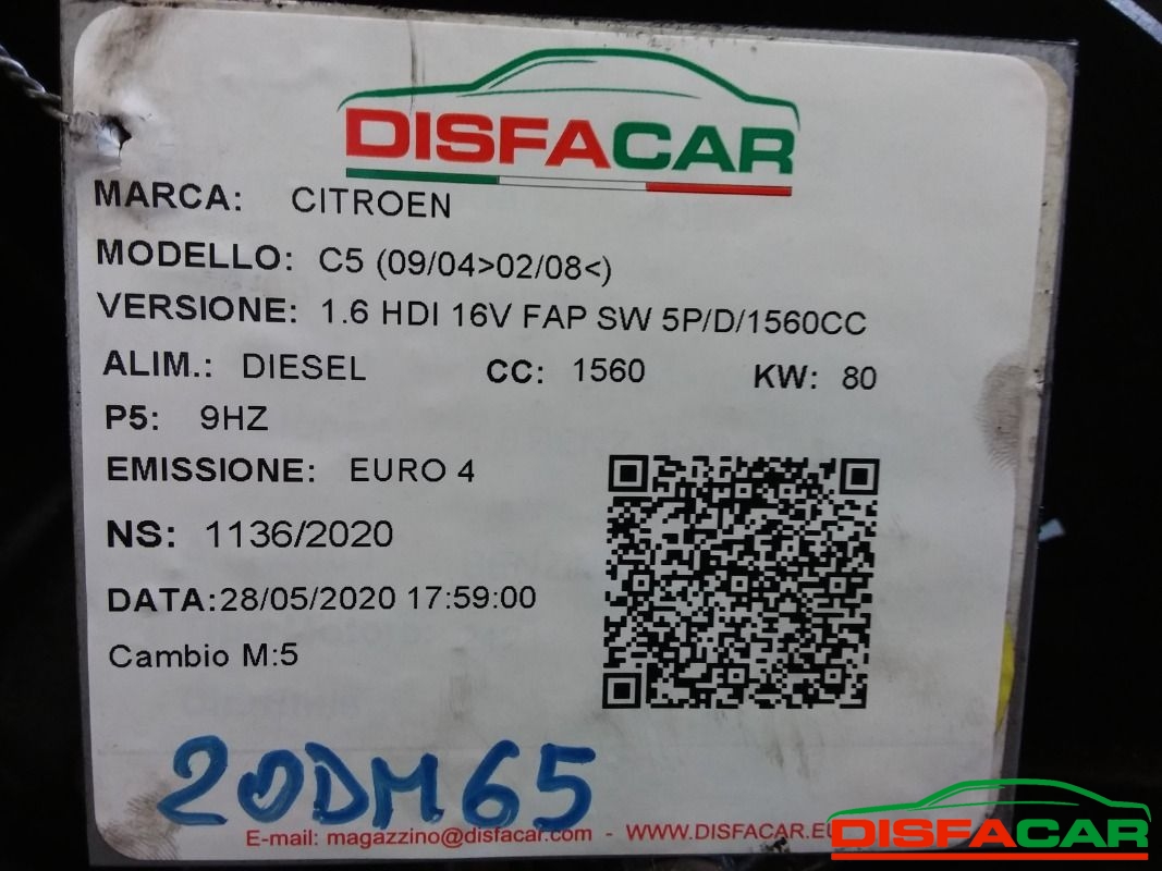Cambio usato Citroën C5 2004, codice 20dm65 – foto 10 di 11