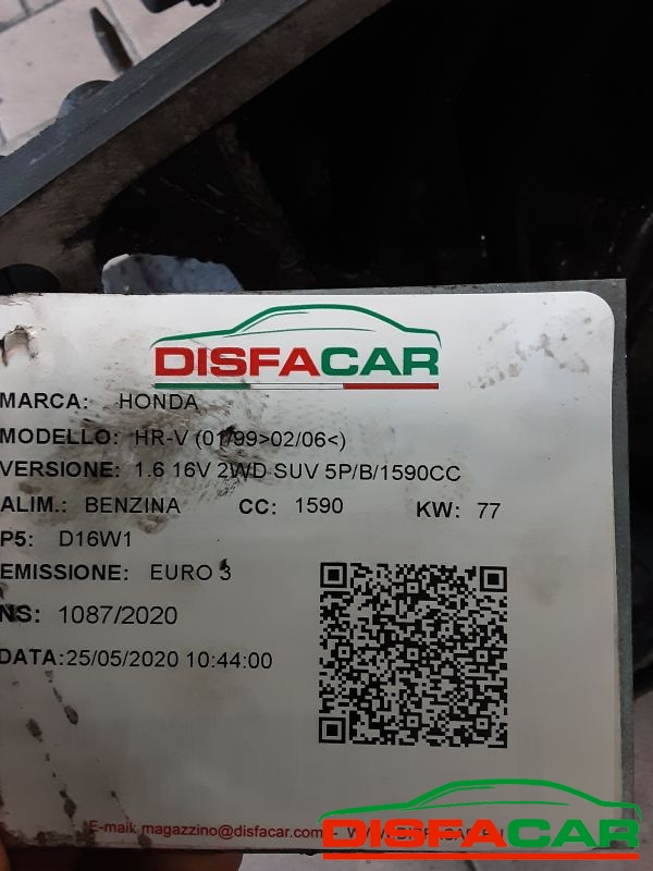 Cambio usato Honda HR-V 4x4 1999, codice D16W1 – foto 11 di 12