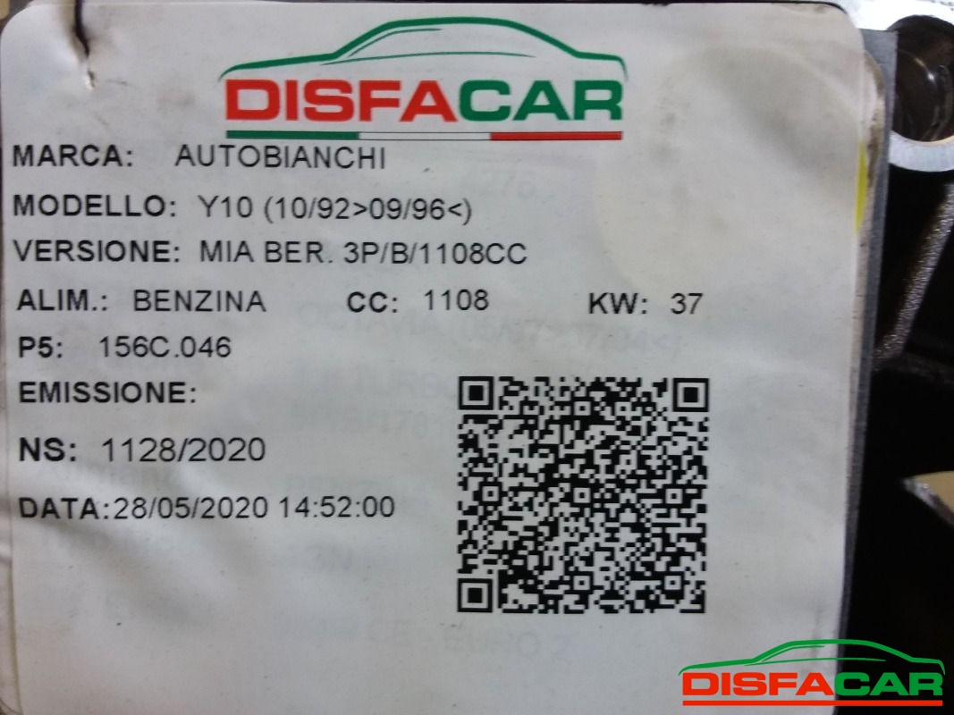 Cambio usato AUTOBIANCHI Y10 MIA 1992, codice 156C.046 – foto 9 di 10