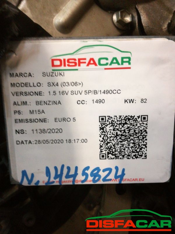 Motore usato Suzuki Sx4 2003, codice M – foto 6 di 6
