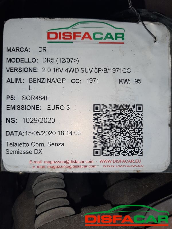 Telaietto anteriore usato DR DR5--GPL 2007, codice SQR484F – foto 10 di 10