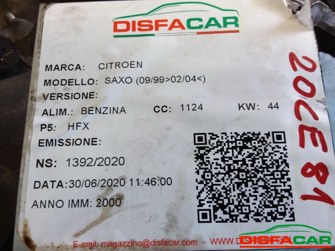 Cambio usato Citroën SAXO 1999, codice 20ce81 – foto 10 di 11