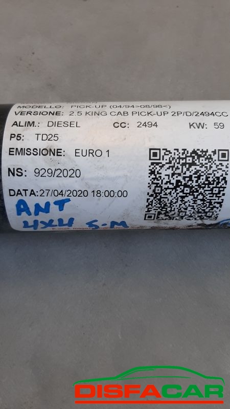Albero di trasmissione usato Nissan PickUp 2.5 King cab 1994 – foto 10 di 10