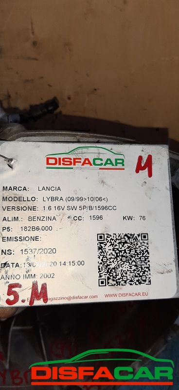 Cambio usato Lancia Lybra 1999, codice 182B6.000 – foto 7 di 8