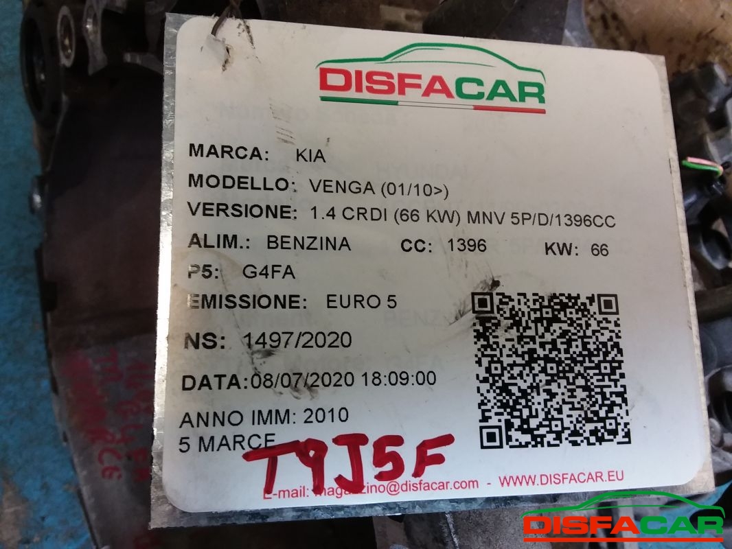 Cambio usato Kia Venga 2010, codice t9j5f – foto 12 di 13