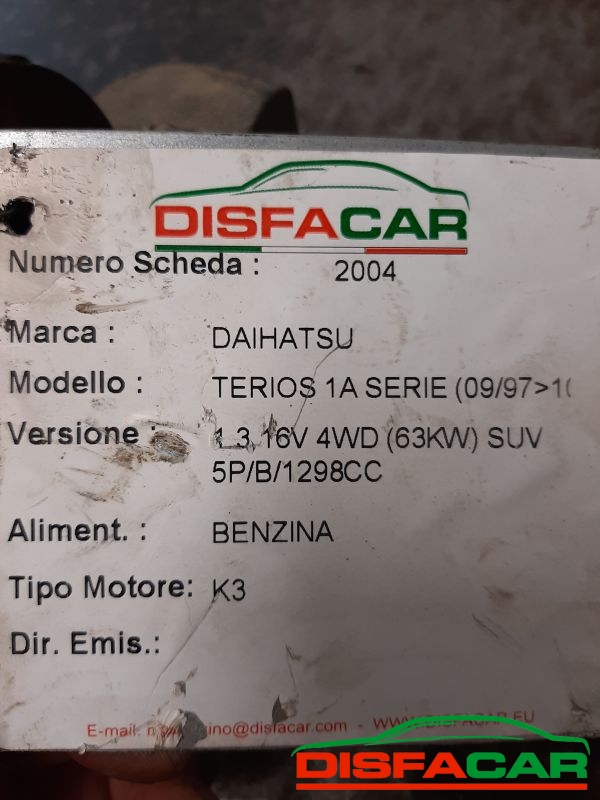 Differenziale posteriore usato Daihatsu Terios 1ª serie 1997, codice K3 – foto 6 di 6