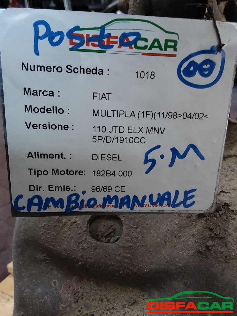Assale posteriore usato Fiat Multipla FRENI A TAMBURO 1998, codice 182B4000 – foto 7 di 7