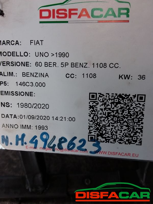 Motore usato Fiat Uno 60 1990, codice 146C3000 – foto 9 di 11