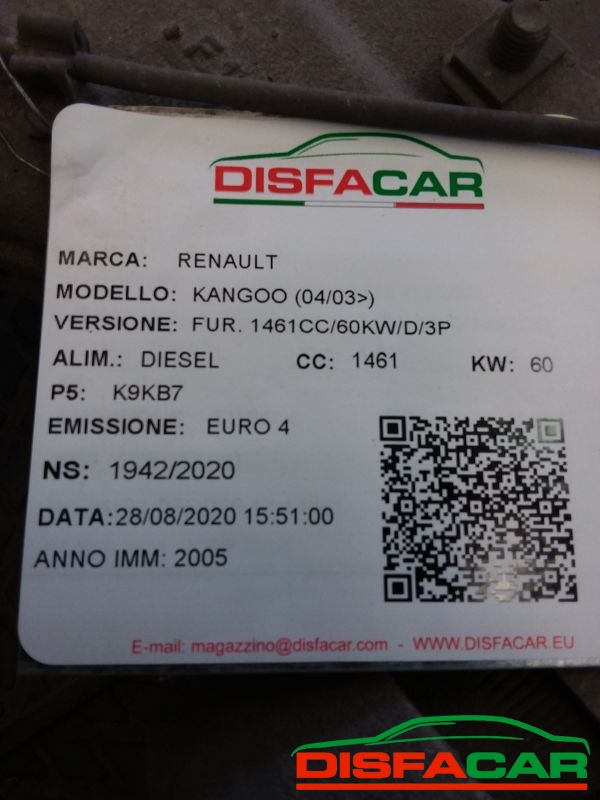 Assale posteriore usato Renault Kangoo Senza ABS 2003, codice K9KB7 – foto 10 di 10