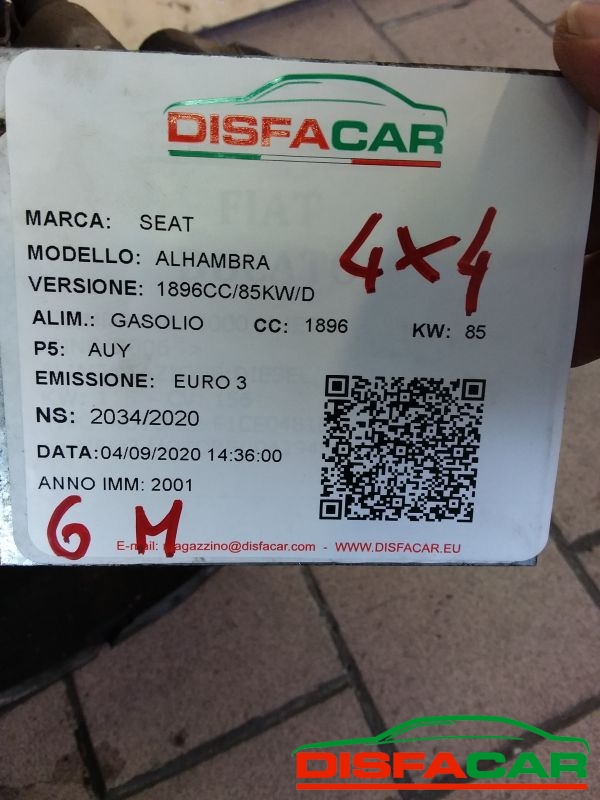 Cambio usato Seat Alhambra 4X4 - 2001, codice AUY – foto 13 di 14