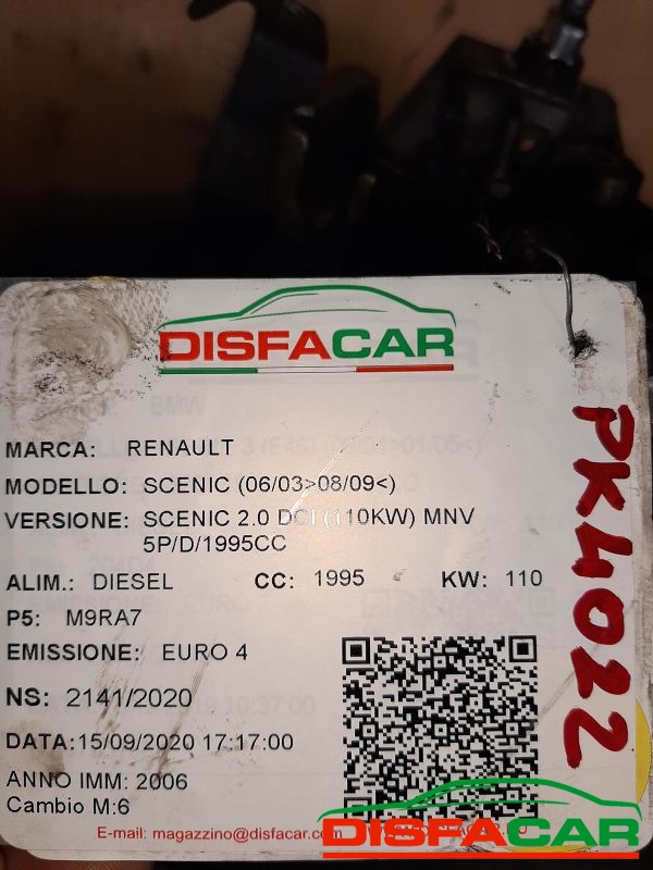 Cambio usato Renault Scenic 2003, codice M9RA7 – foto 10 di 11