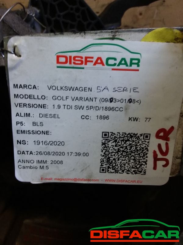 Cambio usato Volkswagen Golf 5A SERIE VARIANT 2003, codice BLS – foto 12 di 13