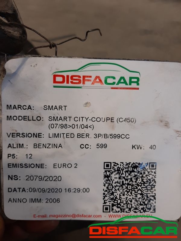 Telaietto anteriore usato Smart CITY (C450) 2006, codice 12 – foto 12 di 12