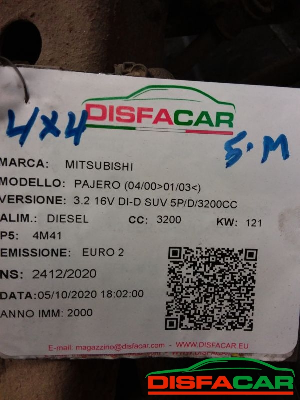 Differenziale posteriore usato Mitsubishi Pajero 2000, codice 4M41 – foto 13 di 13