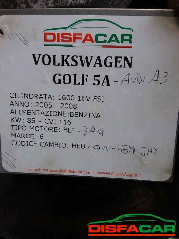 Cambio usato Volkswagen Golf 5A SERIE - AUDI A3 2005, codice BLF – foto 10 di 11
