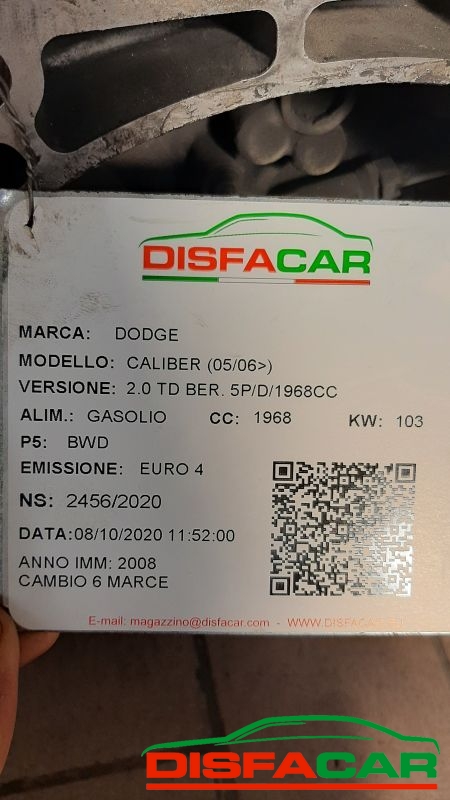 Cambio usato Dodge Caliber 2006, codice BWD – foto 9 di 10
