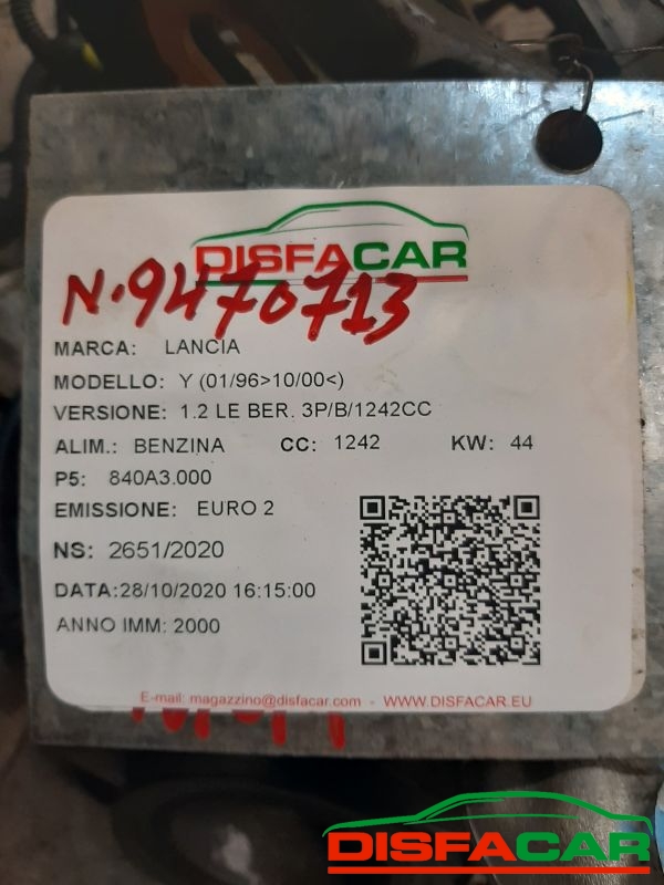 Motore usato Lancia Y 1996, codice 840A3.000 – foto 7 di 7