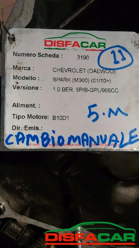 Cambio usato Chevrolet Daewoo Spark 2010, codice B10D1 – foto 9 di 9