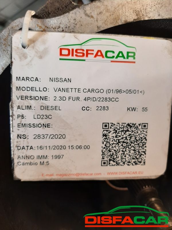 Cambio usato Nissan Vanette 1996, codice LD23C – foto 7 di 8