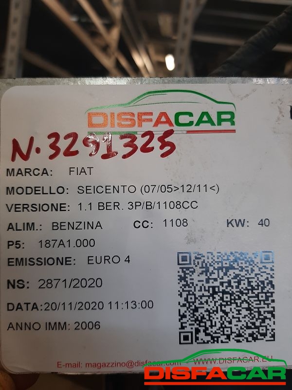 Motore usato Fiat Seicento 2005, codice 187A1000 – foto 7 di 7