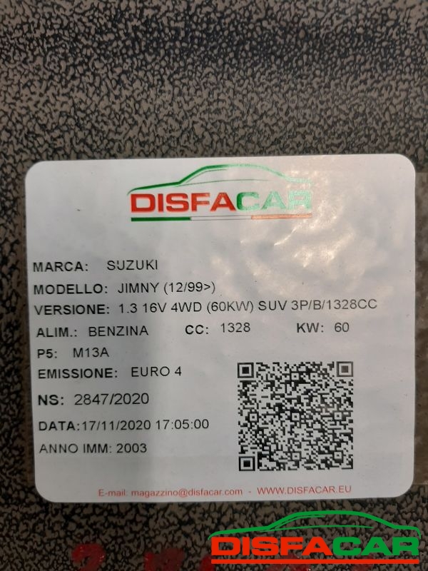 Serbatoio usato Suzuki Jimny 4x4 1999, codice M13A – foto 5 di 5