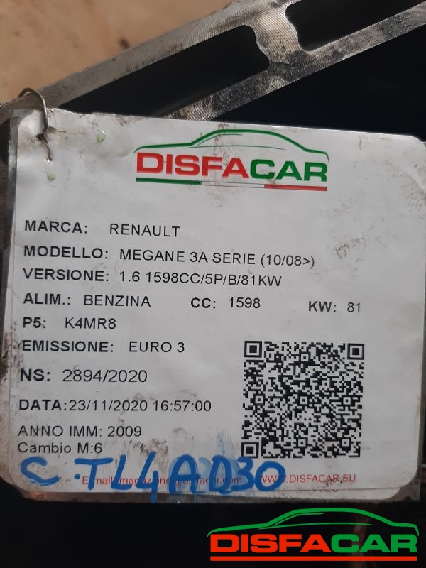 Cambio usato Renault Megane 3ª serie 2008, codice K4MR858 – foto 9 di 10