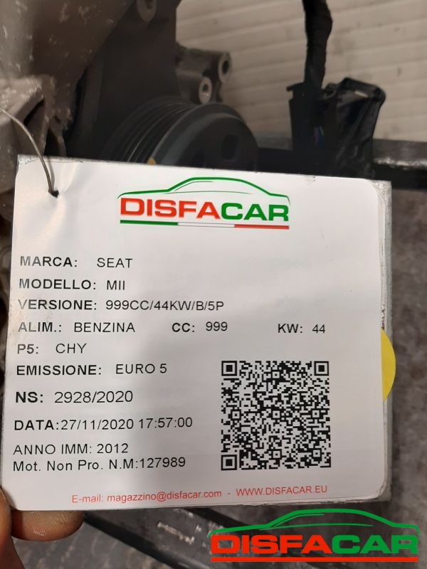 Motore usato Seat Mii MANCA CORPO FARFALLATO 2012, codice CHby – foto 7 di 8