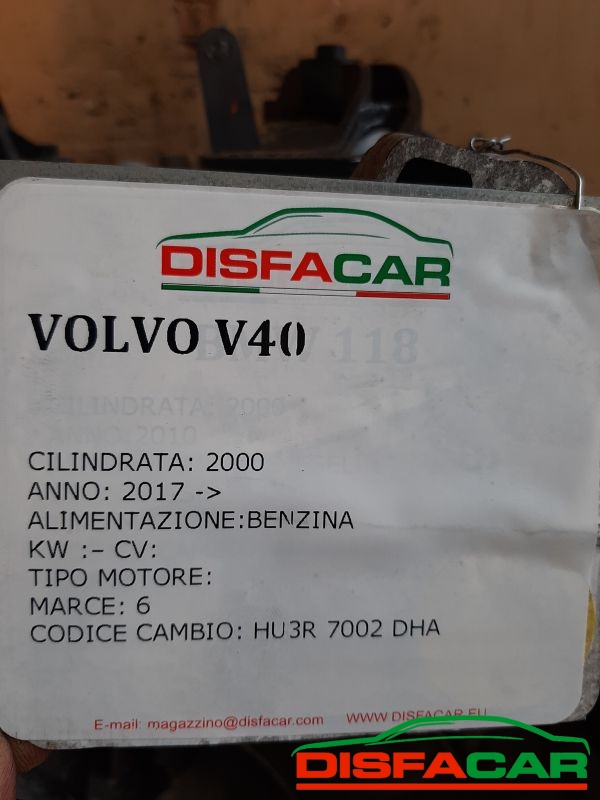 Cambio usato Volvo V40 2017, codice hu3r7002dha – foto 11 di 12