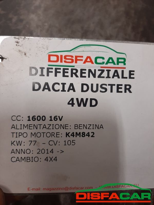 Differenziale posteriore usato Dacia Duster 4x4q 2014, codice K4M842 – foto 6 di 6