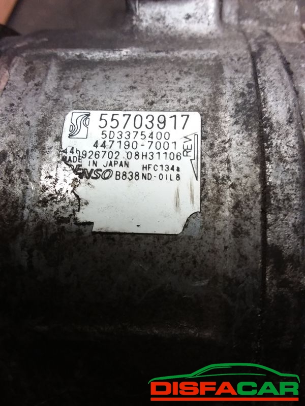 Compressore clima usato Fiat Grande Punto 2005, codice 55703917 – foto 2 di 10