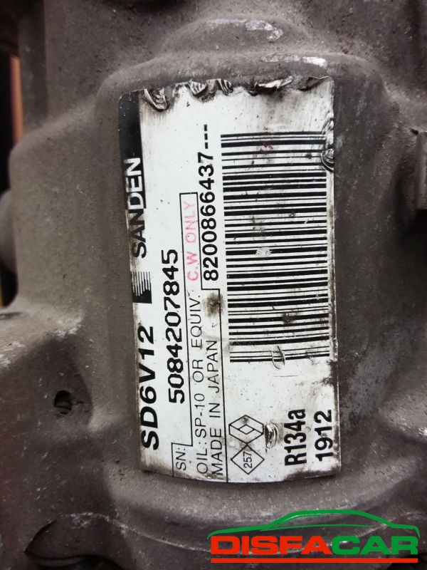 Compressore clima usato Renault Modus CLIO 3A SERIE 2005, codice sanden – foto 2 di 9