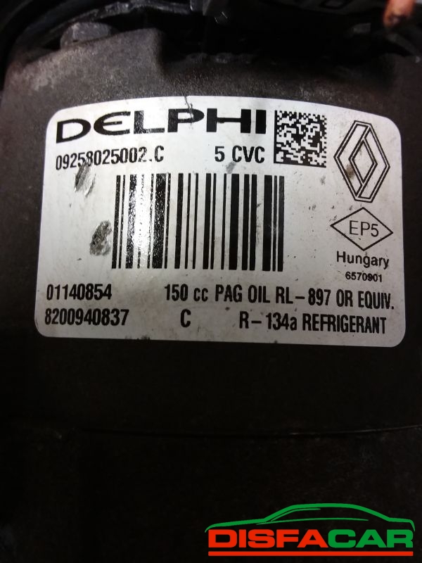 Compressore clima usato Renault Megane 2A SERIE 2002, codice delphi – foto 2 di 9
